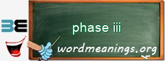 WordMeaning blackboard for phase iii